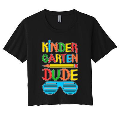 Funny Kindergarten Dude Crop Top