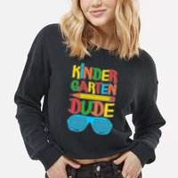 Funny Kindergarten Dude Cropped Pullover Crew