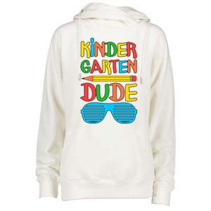 Funny Kindergarten Dude Womens Funnel Neck Pullover Hood