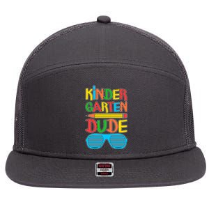 Funny Kindergarten Dude 7 Panel Mesh Trucker Snapback Hat