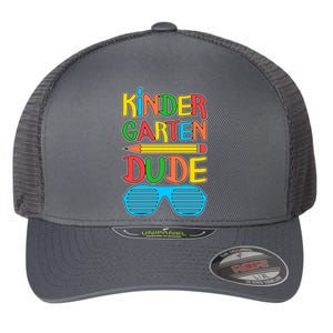 Funny Kindergarten Dude Flexfit Unipanel Trucker Cap