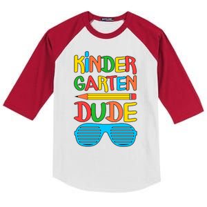 Funny Kindergarten Dude Kids Colorblock Raglan Jersey