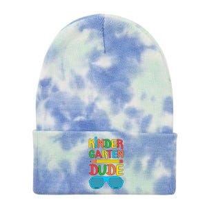 Funny Kindergarten Dude Tie Dye 12in Knit Beanie