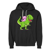 Funny Kawaii  Dino Dinosaur Axolotl Lover Garment-Dyed Fleece Hoodie