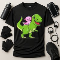 Funny Kawaii  Dino Dinosaur Axolotl Lover Cooling Performance Crew T-Shirt