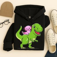 Funny Kawaii  Dino Dinosaur Axolotl Lover Hoodie