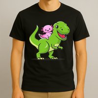 Funny Kawaii  Dino Dinosaur Axolotl Lover T-Shirt