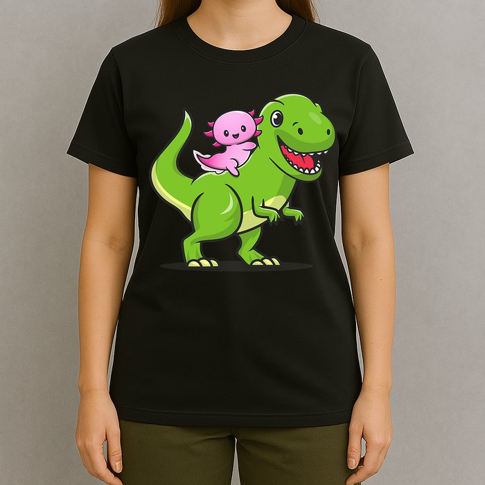 Funny Kawaii  Dino Dinosaur Axolotl Lover T-Shirt