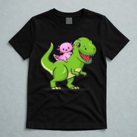 Funny Kawaii  Dino Dinosaur Axolotl Lover T-Shirt