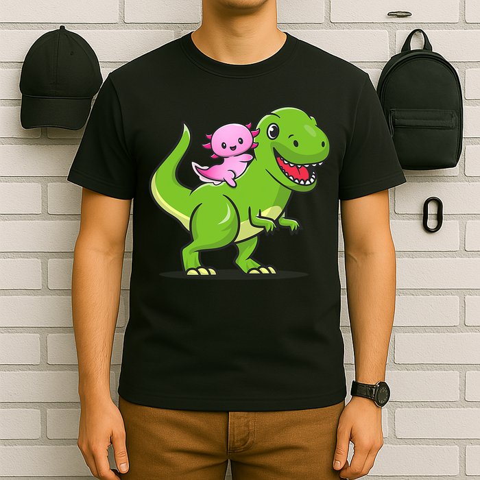 Funny Kawaii  Dino Dinosaur Axolotl Lover T-Shirt