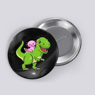 Funny Kawaii  Dino Dinosaur Axolotl Lover Button