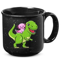 Funny Kawaii  Dino Dinosaur Axolotl Lover 15oz Campfire Ceramic Mug