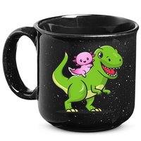 Funny Kawaii  Dino Dinosaur Axolotl Lover 15oz Campfire Ceramic Mug