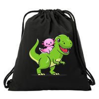 Funny Kawaii  Dino Dinosaur Axolotl Lover Drawstring Bag