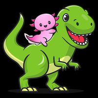 Funny Kawaii  Dino Dinosaur Axolotl Lover 16 in Basic Backpack
