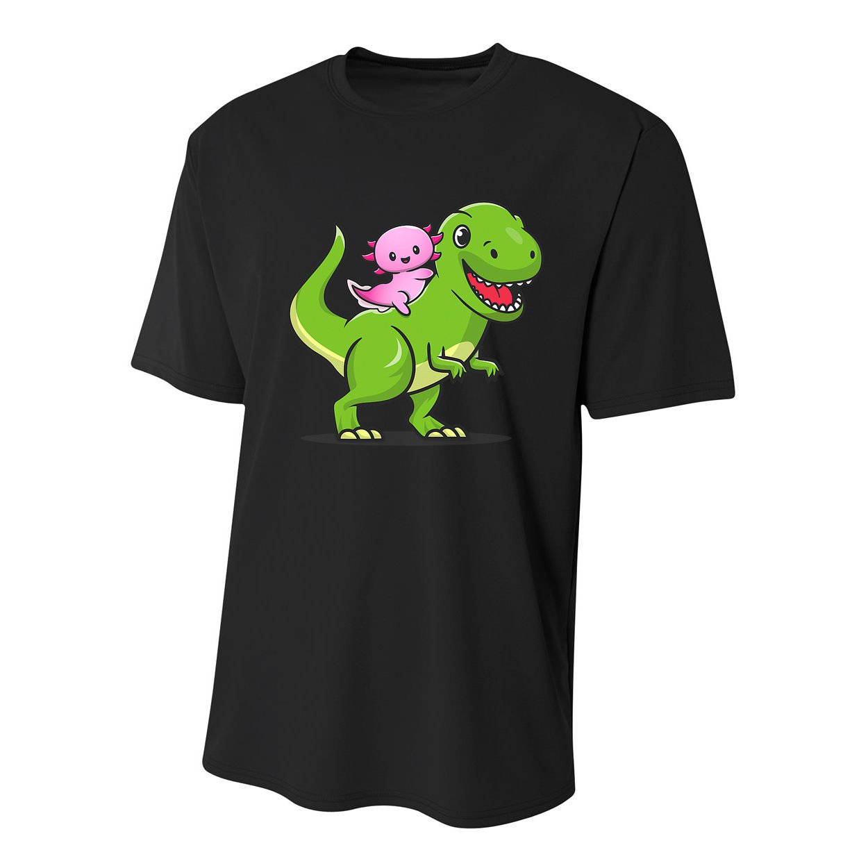 Funny Kawaii  Dino Dinosaur Axolotl Lover Youth Performance Sprint T-Shirt