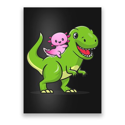 Funny Kawaii  Dino Dinosaur Axolotl Lover Poster