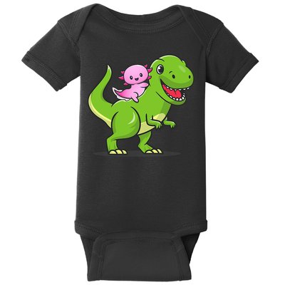 Funny Kawaii  Dino Dinosaur Axolotl Lover Baby Bodysuit