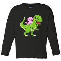 Funny Kawaii  Dino Dinosaur Axolotl Lover Toddler Long Sleeve Shirt
