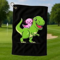 Funny Kawaii  Dino Dinosaur Axolotl Lover Golf Towel