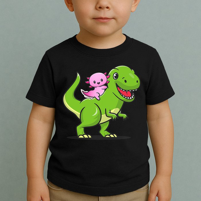 Funny Kawaii  Dino Dinosaur Axolotl Lover Toddler T-Shirt