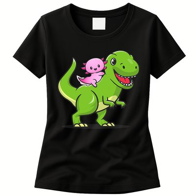 Funny Kawaii  Dino Dinosaur Axolotl Lover Womens T-Shirt