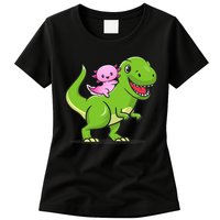 Funny Kawaii  Dino Dinosaur Axolotl Lover Womens T-Shirt