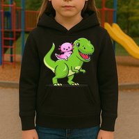 Funny Kawaii  Dino Dinosaur Axolotl Lover Kids Hoodie