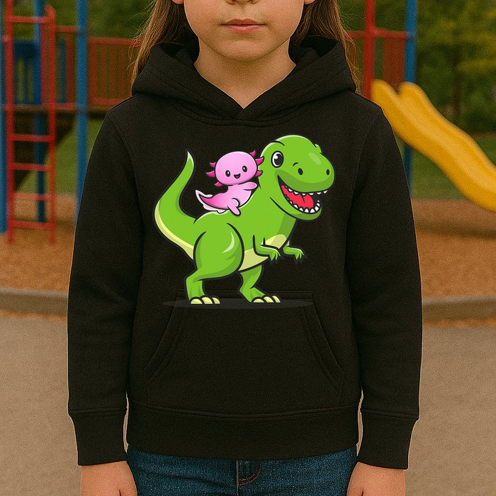 Funny Kawaii  Dino Dinosaur Axolotl Lover Kids Hoodie