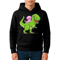 Funny Kawaii  Dino Dinosaur Axolotl Lover Kids Hoodie