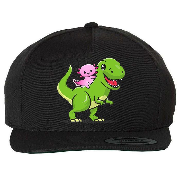 Funny Kawaii  Dino Dinosaur Axolotl Lover Wool Snapback Cap