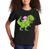 Funny Kawaii  Dino Dinosaur Axolotl Lover Kids T-Shirt