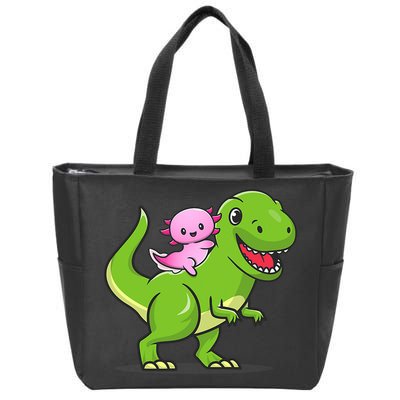 Funny Kawaii  Dino Dinosaur Axolotl Lover Zip Tote Bag