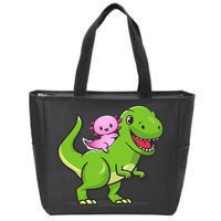 Funny Kawaii  Dino Dinosaur Axolotl Lover Zip Tote Bag