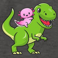 Funny Kawaii  Dino Dinosaur Axolotl Lover Vector Backpack