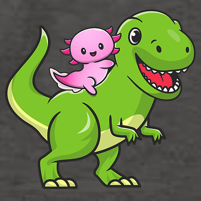 Funny Kawaii  Dino Dinosaur Axolotl Lover Vector Backpack