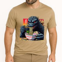 Funny Kaiju Eating Ramen Japanese Monster Lover Birthday Cooling Performance Crew T-Shirt