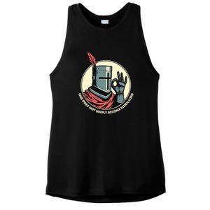 Funny Knight Elden Lord Gaming Meme Parody Ladies PosiCharge Tri-Blend Wicking Tank