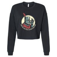 Funny Knight Elden Lord Gaming Meme Parody Cropped Pullover Crew