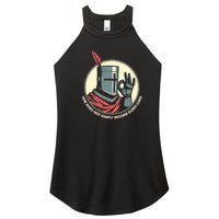 Funny Knight Elden Lord Gaming Meme Parody Women's Perfect Tri Rocker Tank