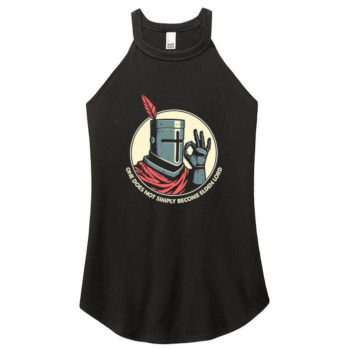 Funny Knight Elden Lord Gaming Meme Parody Women's Perfect Tri Rocker Tank