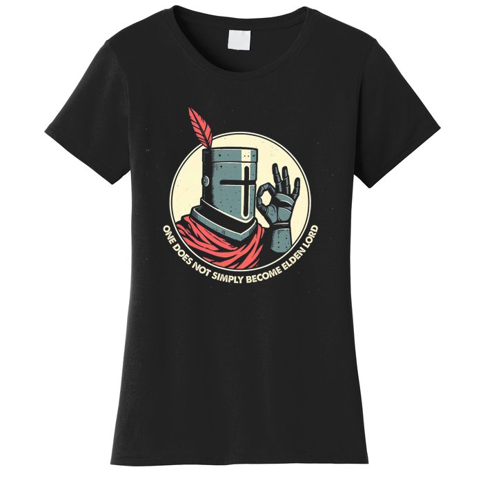 Funny Knight Elden Lord Gaming Meme Parody Women's T-Shirt