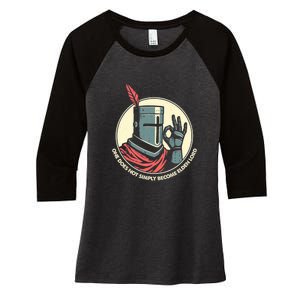 Funny Knight Elden Lord Gaming Meme Parody Women's Tri-Blend 3/4-Sleeve Raglan Shirt