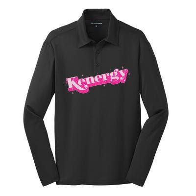 Funny Kenergy Energy Logo Silk Touch Performance Long Sleeve Polo