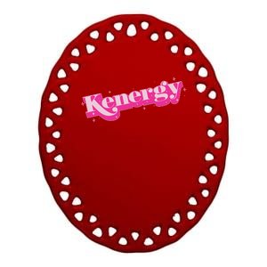 Funny Kenergy Energy Logo Ceramic Oval Ornament