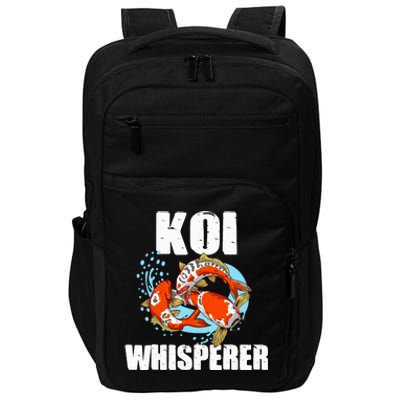 Funny Koi Fish Gift Cool Koi Whisperer Fish Lover Impact Tech Backpack