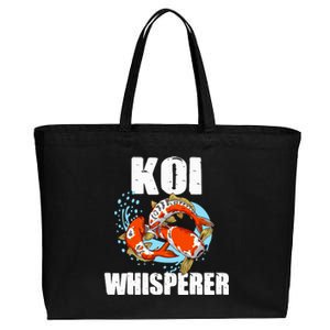 Funny Koi Fish Gift Cool Koi Whisperer Fish Lover Cotton Canvas Jumbo Tote