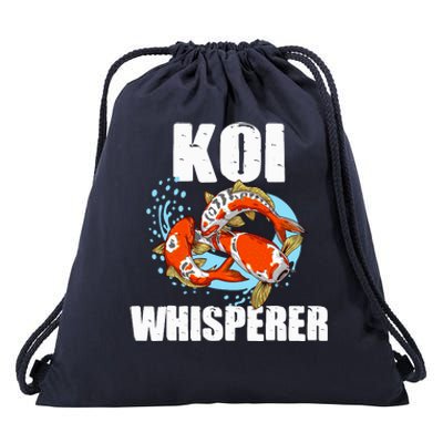 Funny Koi Fish Gift Cool Koi Whisperer Fish Lover Drawstring Bag