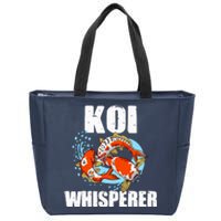 Funny Koi Fish Gift Cool Koi Whisperer Fish Lover Zip Tote Bag