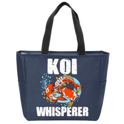 Funny Koi Fish Gift Cool Koi Whisperer Fish Lover Zip Tote Bag